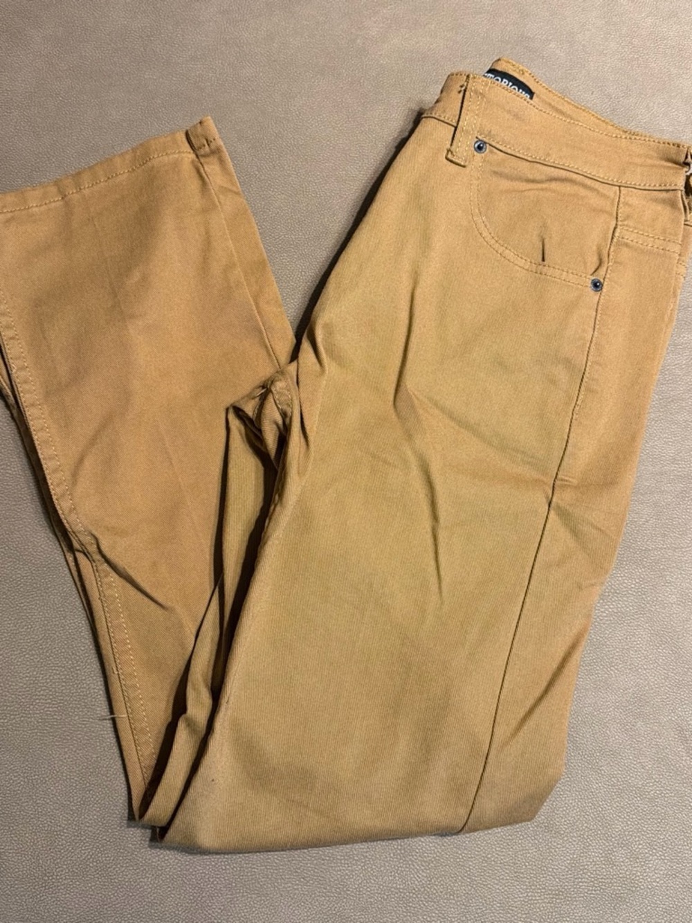Victorious Men's Straight Tan Jeans - Classic Workwear Style 32x30